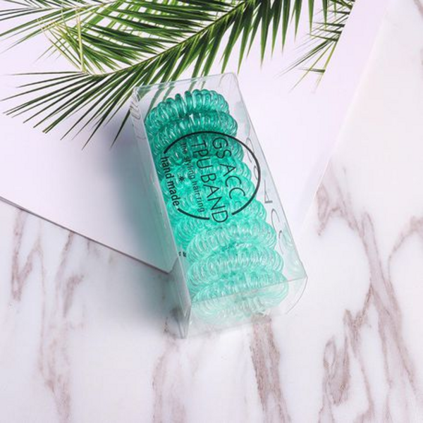 No Crease Hair Ties - Green 9 Pack - Image 2