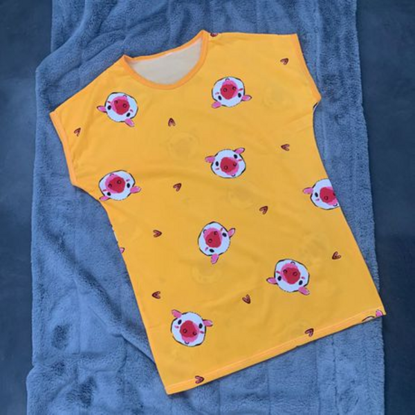 Comfortable Nightshirt Dress - Pyjamas - Yellow - Image 2