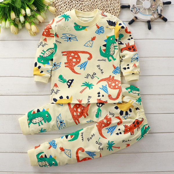 Boys Winter Long Sleeve Cotton Pyjamas/Sleepwear - Big Dino - Image 3
