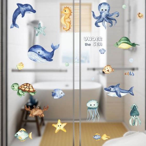 Ocean-Under the Sea Themed Kids Room Wall Art-Sticker-Decor