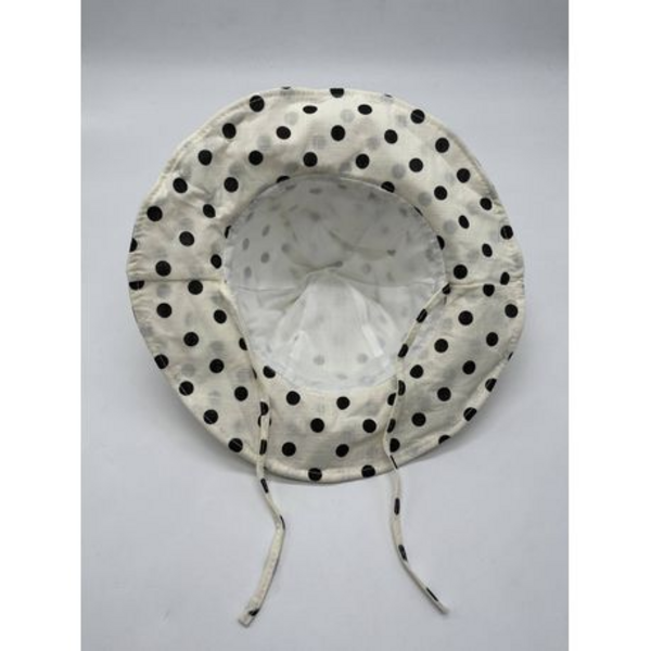 Polka Dot Cute Summer Girls Hat with Adjustable Size Strap - 46 - 50cm - Image 5